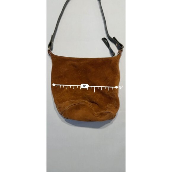 Clare V Jeanne Dark Brown Suede Black Leather Bucket Bag - Picture 6 of 9